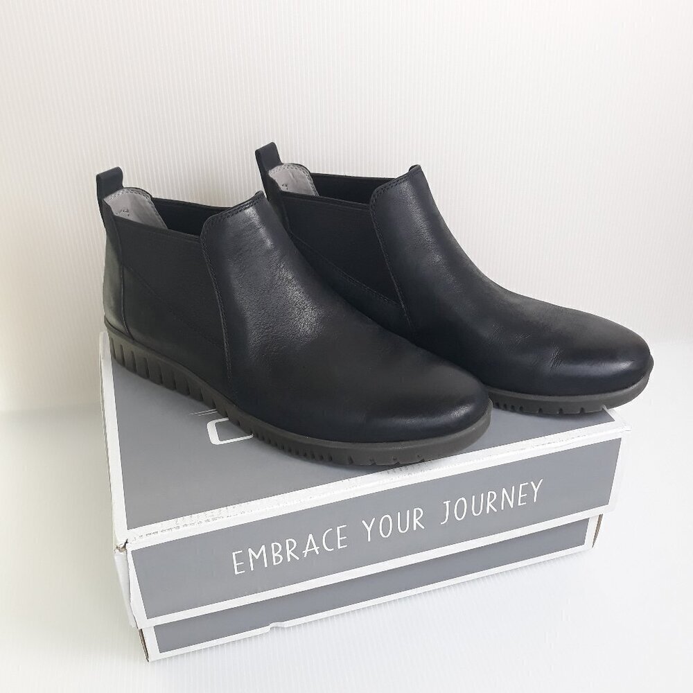 NIB Dansko Louisa Burnished Calf Leather Black Boots 41EU/10.5-11US Scandi